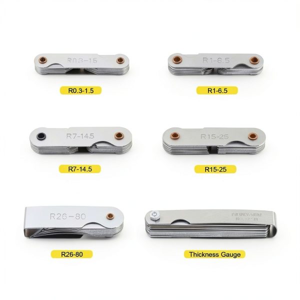 Radius Gauge Set Stainless Steel 5-Piece with Gap Feeler by Swpeet-1