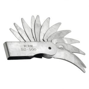 Walfront Stainless Steel Radius Gauge with Dual Leaves for Convex and-0