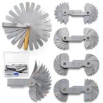 Radius Gauge Set Stainless Steel 5-Piece with Gap Feeler by Swpeet-0