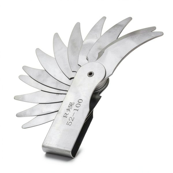 Walfront Stainless Steel Radius Gauge with Dual Leaves for Convex and-8