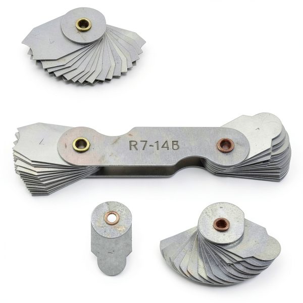 Radius Gauge Set Stainless Steel 5-Piece with Gap Feeler by Swpeet-5