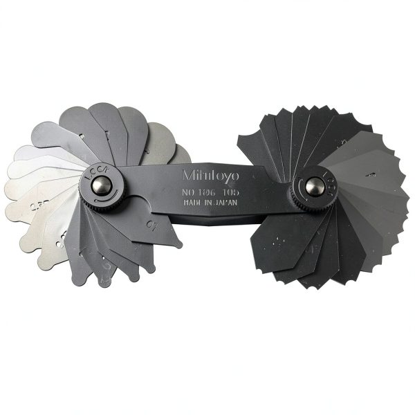 Radius Gauge Mitutoyo 504-186-105 Concave Convex with Locking Clamp-0