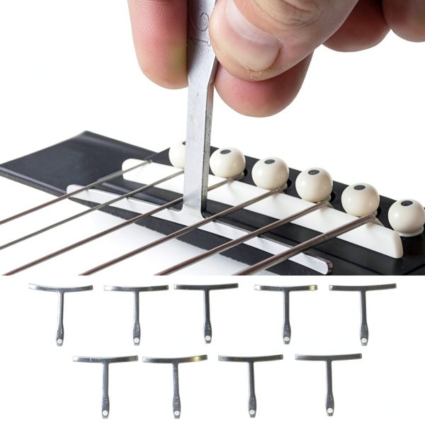 Guitar Radius Gauge Luatoxry 9-Piece Stainless Steel Fretboard Set-1