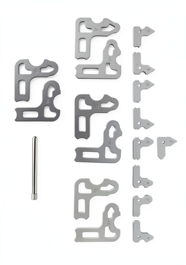 Radius Gauge 25 PCS Set 1/64-1/2 with Holder Stainless Steel PNYZIK-1