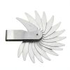 uxcell Radius Gauge Set R52-100mm 16 Leaves Stainless Steel Radius Fillet Gauge, Portable Concave Convex Measuring Tool-0