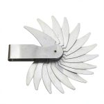 uxcell Radius Gauge Set R52-100mm 16 Leaves Stainless Steel Radius Fillet Gauge, Portable Concave Convex Measuring Tool-0