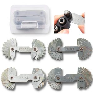 Radius Gauge 4‑Piece Stainless Steel Set Rustark R0.3‑25-0