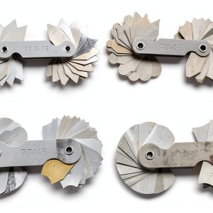 Health Gear Stainless Steel Fillet Gauges, Radius Gauges, 4Pcs Radius Measuring Tools in Different Shapes and Sizes with Two Types of Leaves-0