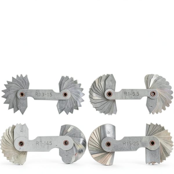 Radius Gauge 4‑Piece Stainless Steel Set Rustark R0.3‑25-2