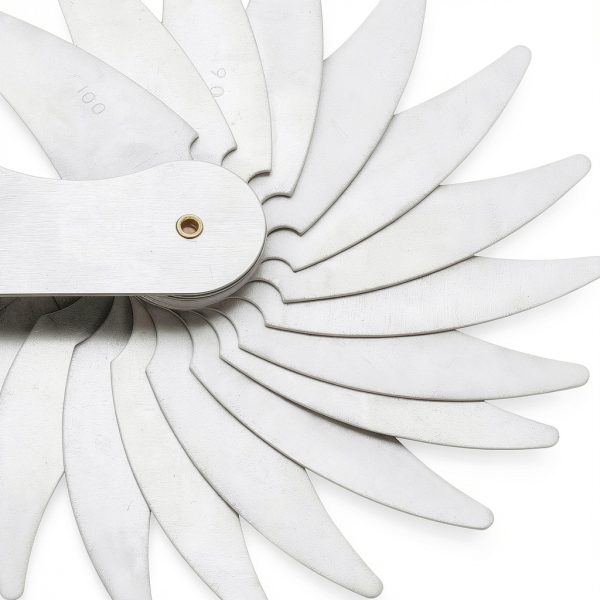 uxcell Radius Gauge Set R52-100mm 16 Leaves Stainless Steel Radius Fillet Gauge, Portable Concave Convex Measuring Tool-3