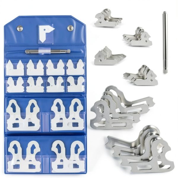 Radius Gauge Set 25PCS 1/64"-1/2" Stainless Steel with Holder --0