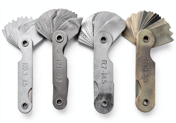 Health Gear Stainless Steel Fillet Gauges, Radius Gauges, 4Pcs Radius Measuring Tools in Different Shapes and Sizes with Two Types of Leaves-4